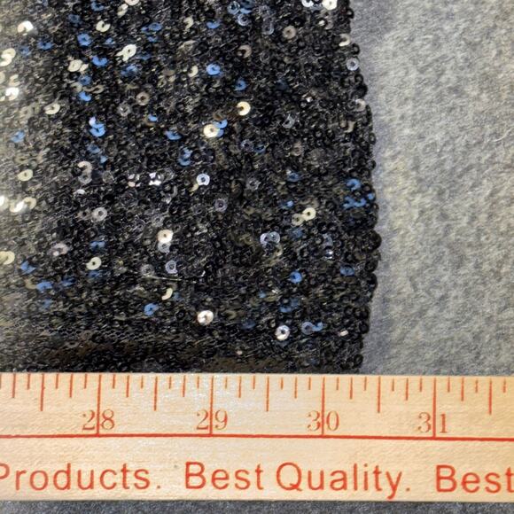 Lucy Paris Womens Sz Medium Black Sequin Europe 40 Straight Leg Pants - Picture 6 of 9